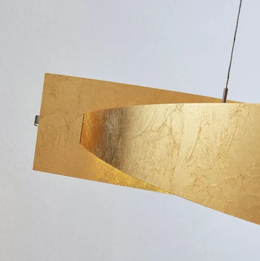 Lucande LED hanglamp Marija, 101 cm, goudkleurig, dimbaar