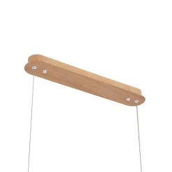 Lucande LED hanglamp Maruta, hout, balk, 120 cm, 3000K