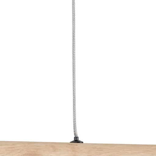 Lucande LED hanglamp Maruta, hout, balk, 120 cm, 3000K