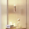 Lucande LED hanglamp Nojus, hout, omhoog/omlaag, Ø 6 cm