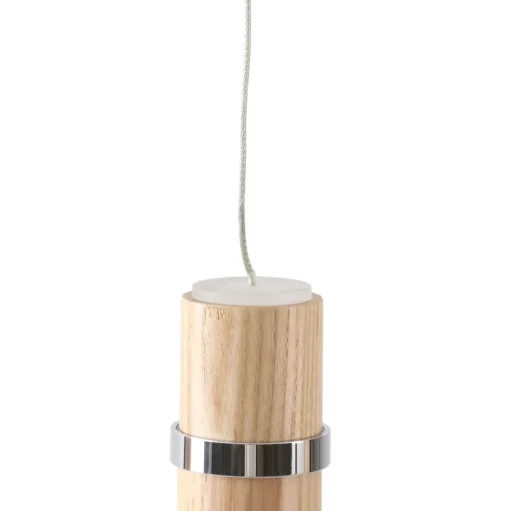 Lucande LED hanglamp Nojus, hout, omhoog/omlaag, Ø 6 cm