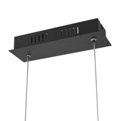 Lucande LED hanglamp Rodado, zwart, 110 cm, aluminium