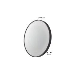 Lucande LED infinity spiegel Emire, zwart, aluminium, CCT, IP44