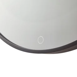 Lucande LED infinity spiegel Emire, zwart, aluminium, CCT, IP44