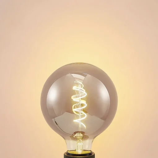 Lucande LED lamp E27 G125 4 W rook 1.800 K dimbaar