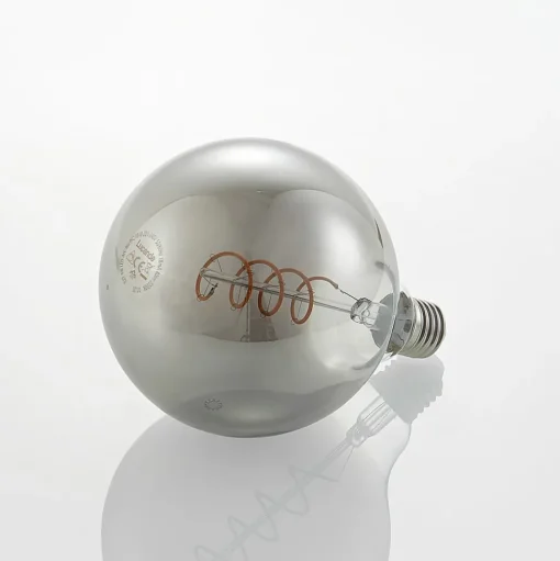 Lucande LED lamp E27 G125 4 W rook 1.800 K dimbaar