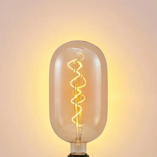Lucande LED lamp E27 T140 4W 2.700K dimbaar amber