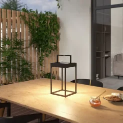 Lucande LED lamp op zonne-energie Lynzy, 38cm, zwart, metaal, IP65