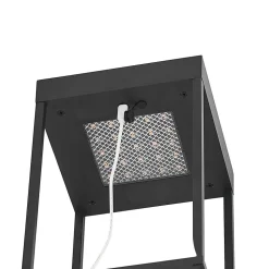 Lucande LED lamp op zonne-energie Lynzy, 38cm, zwart, metaal, IP65