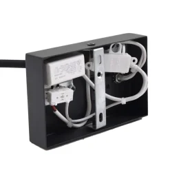 Lucande LED leeslamp Hetti, zwart, metaal, 14 cm hoog