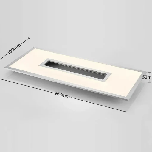 Lucande LED plafondlamp Durun, 96 cm, dimbaar, CCT, hoekig