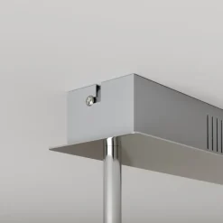 Lucande LED plafondlamp Edano, 122 cm, wit, textiel, dimbaar
