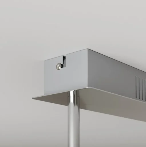Lucande LED plafondlamp Edano, 122 cm, wit, textiel, dimbaar