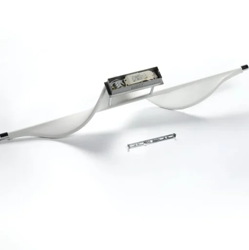 Lucande LED plafondlamp Edano, 122 cm, wit, textiel, dimbaar