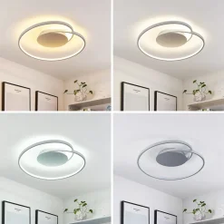 Lucande LED plafondlamp Enesa, 63 cm, CCT, afstandsbediening, dimbaar