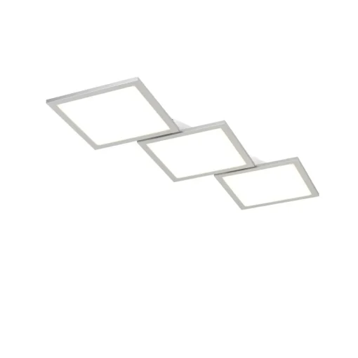 Lucande LED plafondlamp Ilira, 3-lamps, zilver, CCT, dimbaar