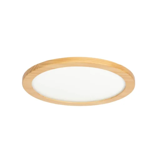 Lucande LED plafondlamp Joren, Ø 38 cm, hout, CCT, afstandsbediening