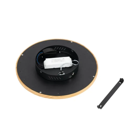 Lucande LED plafondlamp Joren, Ø 38 cm, hout, CCT, afstandsbediening