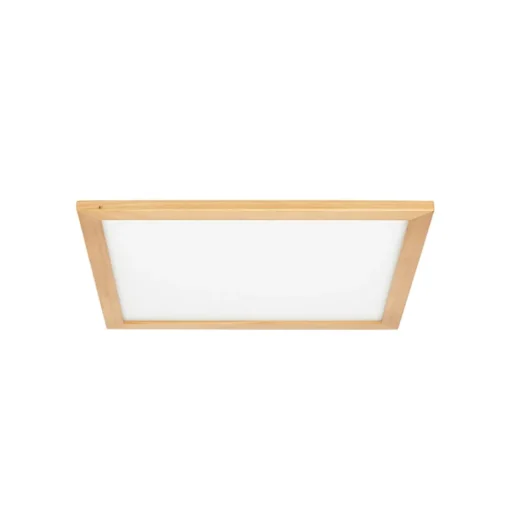 Lucande LED plafondlamp Joren, 52 cm, hout, CCT, afstandsbediening