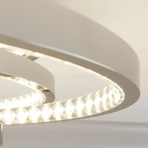 Lucande LED plafondlamp Keely, chroomkleurig, kristal, 45 cm
