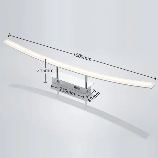 Lucande LED plafondlamp Lorian, 99 cm, chroom, metaal