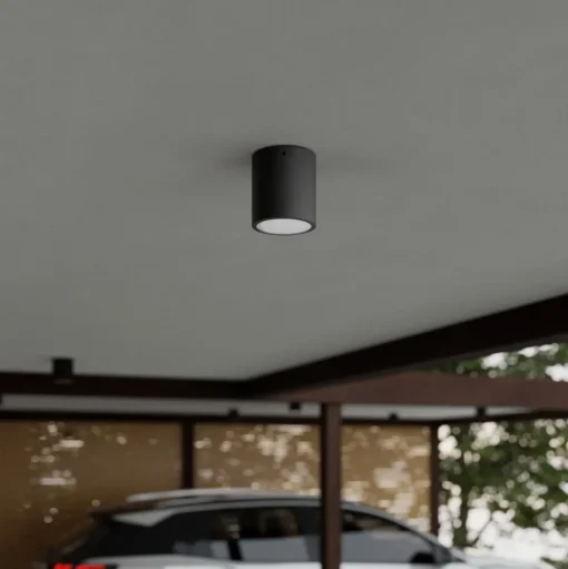 Lucande LED plafondlamp Meret, rond, antraciet, metaal