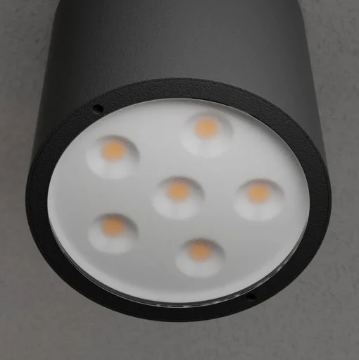 Lucande LED plafondlamp Meret, rond, antraciet, metaal
