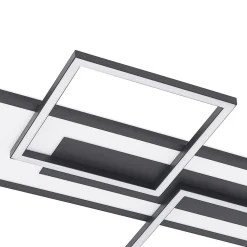 Lucande LED plafondlamp Narumi, CCT, 110cm, zwart, aluminium