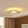 Lucande LED plafondlamp Noud, 49 cm, zilver, aluminium, dimbaar