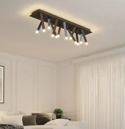 Lucande LED plafondlamp Stoika, 100cm, hoekig, metaal