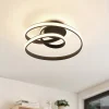 Lucande LED plafondlamp Sakina, zwart, metaal, Ø 48cm