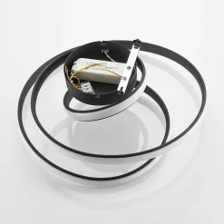 Lucande LED plafondlamp Sakina, zwart, metaal, Ø 48cm
