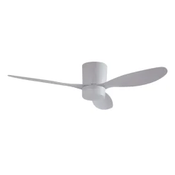 Lucande LED plafondventilator Kayu, wit, DC, stil, Ø 132 cm
