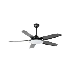 Lucande LED plafondventilator Divian, zwart, DC, stil, CCT
