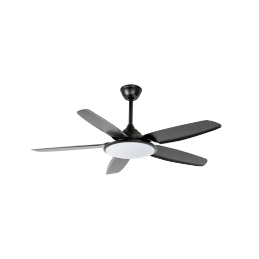 Lucande LED plafondventilator Divian, zwart, DC, stil, CCT
