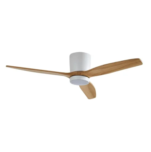 Lucande LED plafondventilator Faipari, wit, DC, stil, 132cm
