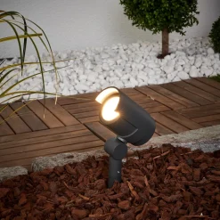 Lucande LED prikspot Beatrix, antraciet, aluminium, 45,7cm