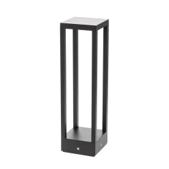 Lucande LED sokkellamp Carlota, 50 cm, antraciet, aluminium