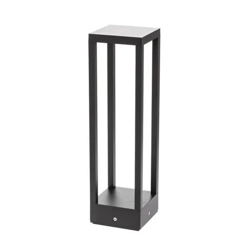 Lucande LED sokkellamp Carlota, 50 cm, antraciet, aluminium