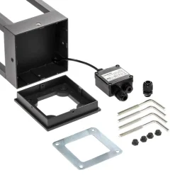 Lucande LED sokkellamp Carlota, 50 cm, antraciet, aluminium