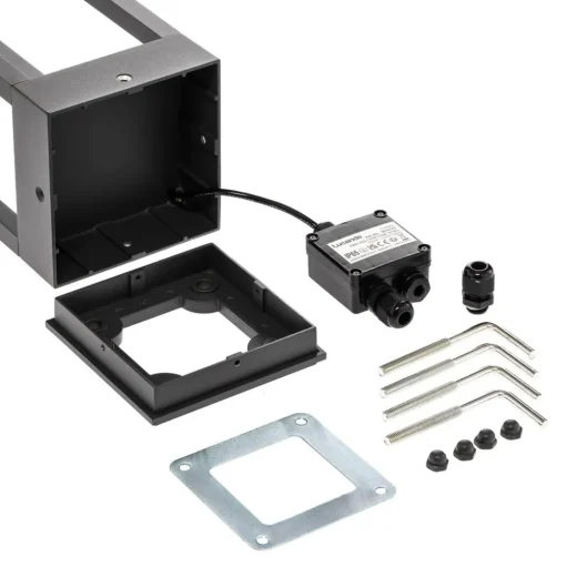 Lucande LED sokkellamp Carlota, 50 cm, antraciet, aluminium