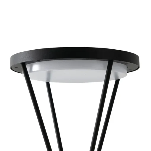 Lucande LED sokkellamp Elario, 44 cm, zwart, sensor