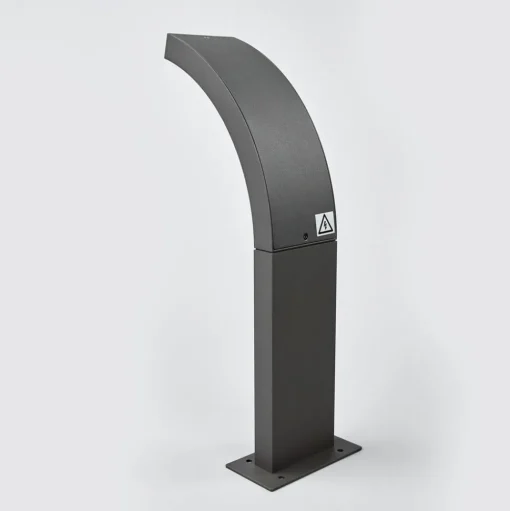 Lucande LED sokkellamp Juvia, 40 cm, antraciet, IP54