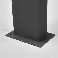 Lucande LED sokkellamp Lennik, sensor, 60 cm, antraciet