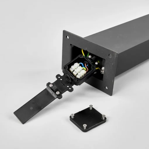 Lucande LED sokkellamp Lennik, sensor, 60 cm, antraciet