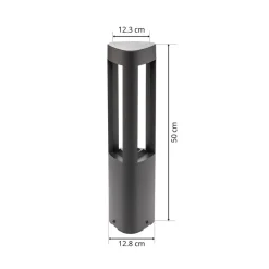 Lucande LED sokkellamp Pirron, 50 cm, driehoekig, IP54