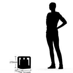 Lucande LED sokkellamp Serenella, antraciet, metaal, 27cm