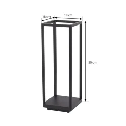Lucande LED sokkellamp Thorvid, hoogte 50 cm, zwart
