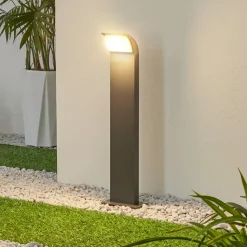 Lucande LED sokkellamp Tinna, 60 cm, antraciet, IP65