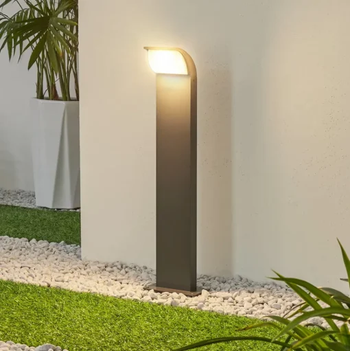 Lucande LED sokkellamp Tinna, 60 cm, antraciet, IP65